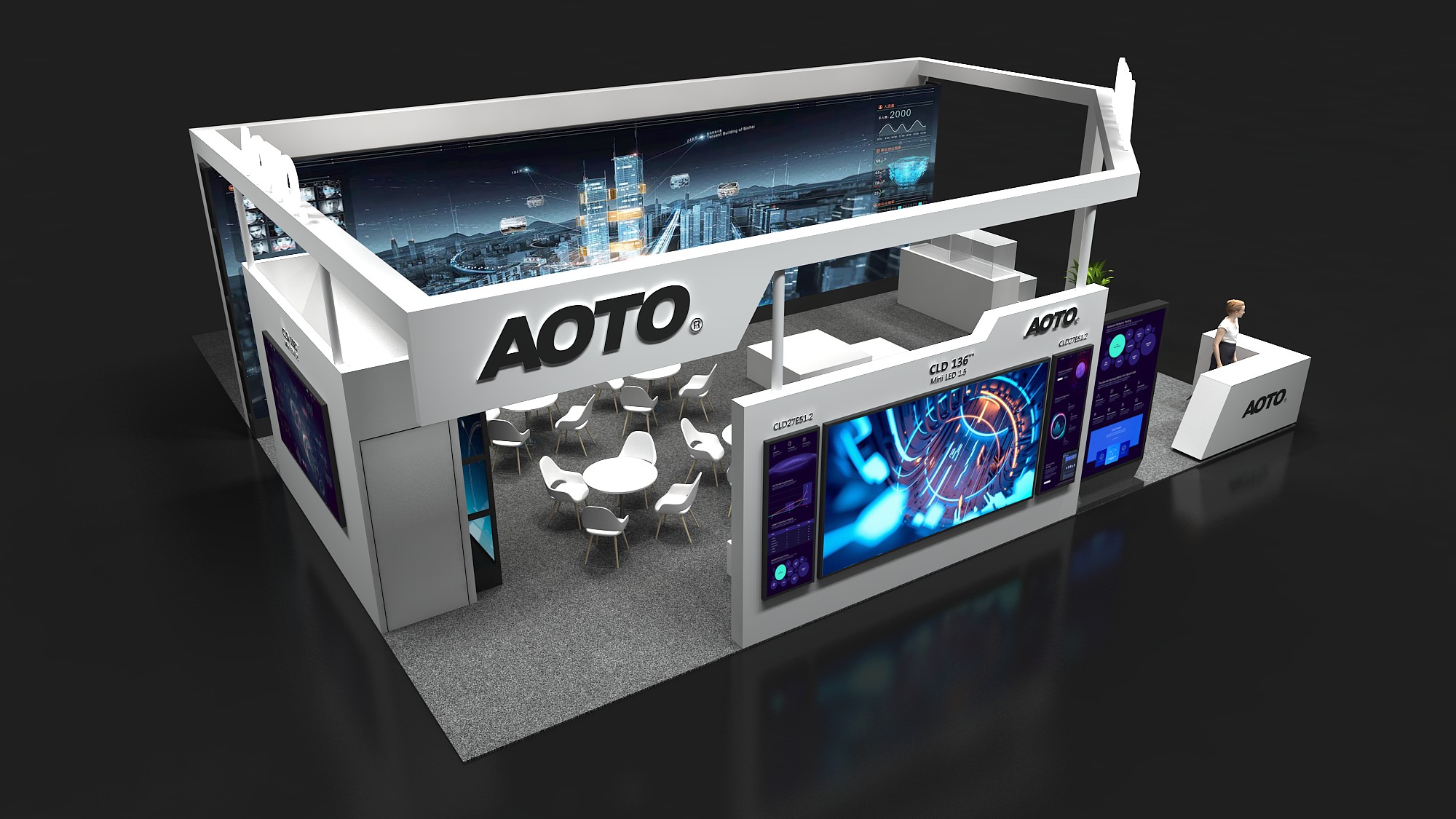 西安展台搭建公司__其实展台只是企业用来吸引参会人员的一个工具,真正想要推销给参(图1)