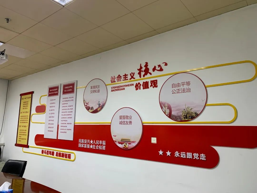深圳职业技术学院食品药品学院党建文化墙完成搭建(图9)